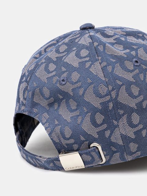 Calvin Klein Jeans czapka z daszkiem kolor niebieski wzorzysta LV04K5058G
