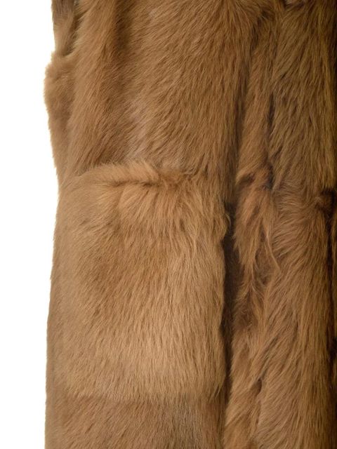 Max Mara Amica shearling gilet coat - Brown