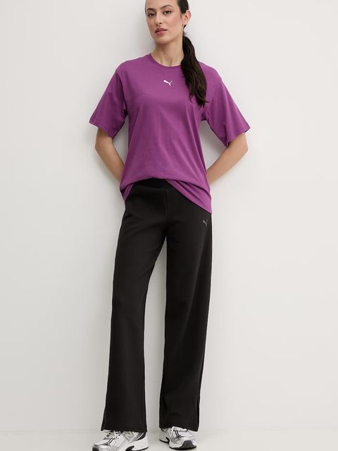 Puma spodnie dresowe damskie z bawełną Essential Elevated - zdjęcie produktu nr 1