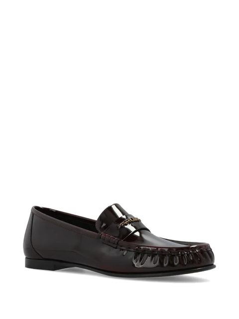 Chloé logo-appliqué leather loafers - Brown - zdjęcie produktu nr 2