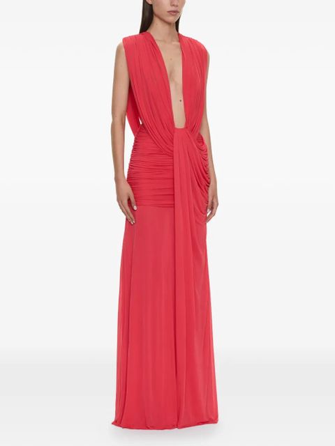Christopher Esber Ripple drape gown - Red - zdjęcie produktu nr 2
