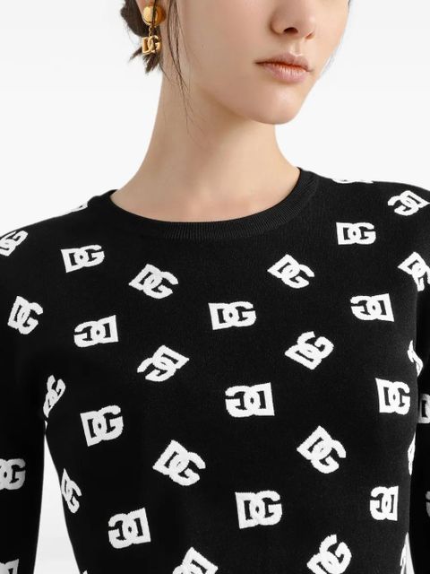 Dolce & Gabbana DG-logo jacquard sweater - Black