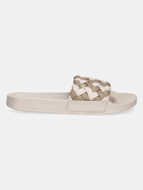Tommy Hilfiger klapki damskie TH BRAIDED POOL SLIDE - zdjęcie produktu nr 1