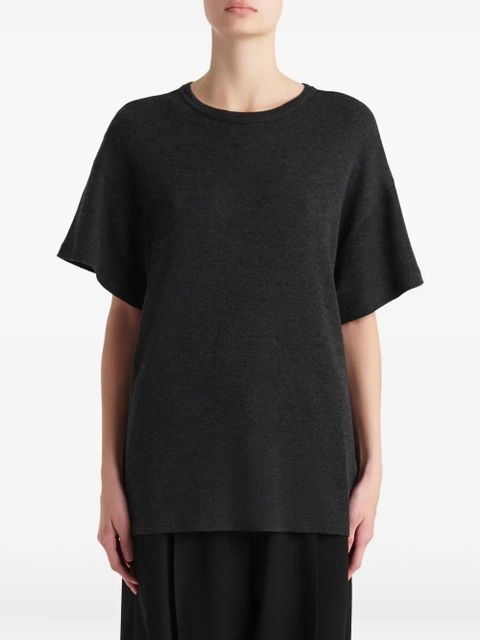 KHAITE short-sleeve top - Grey