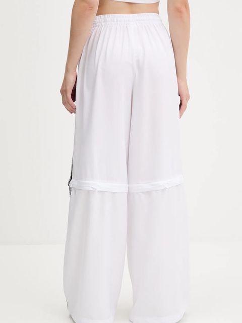 adidas Originals spodnie dresowe Oversized Trackpants damskie kolor biały z aplikacją KE7571