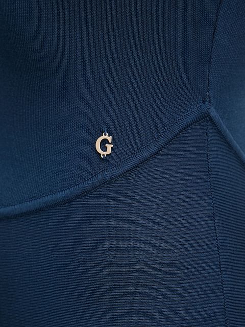 Guess sukienka CASSANDRA kolor niebieski maxi rozkloszowana W5YK0S Z0241