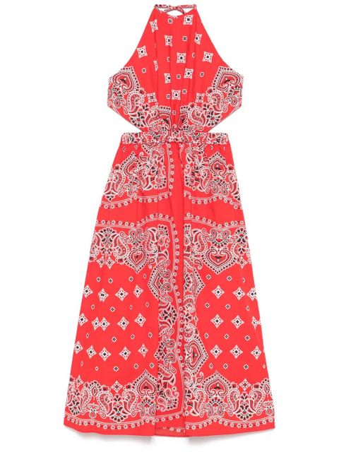 SANDRO Ajaccio midi dress - Red