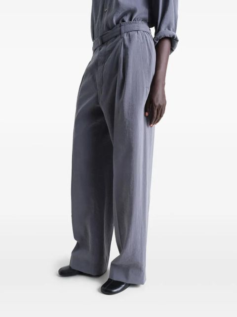 LEMAIRE silk belted pants - Grey