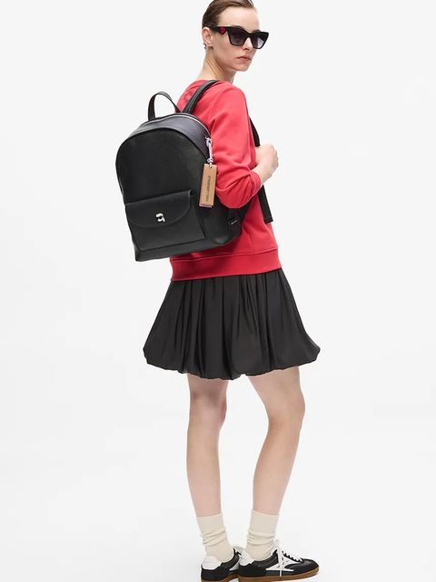 Karl Lagerfeld plecak IKON damski kolor czarny duży gładki A4W30003