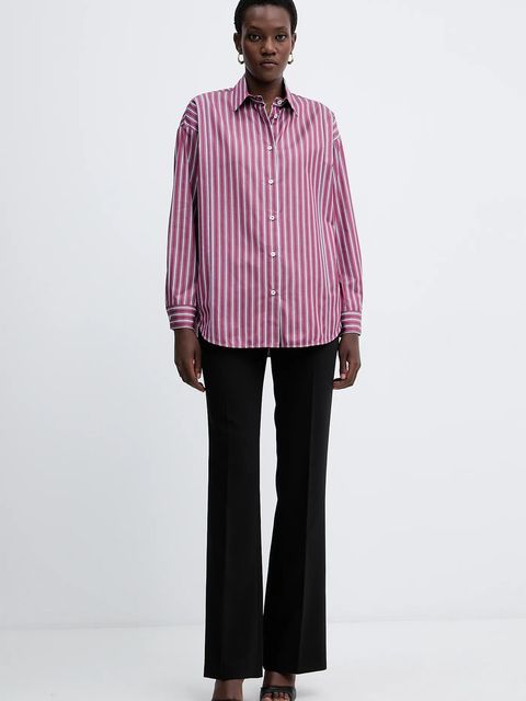 Simona Corsellini koszula bawełniana damska kolor bordowy relaxed z kołnierzykiem klasycznym A25CPCA01201