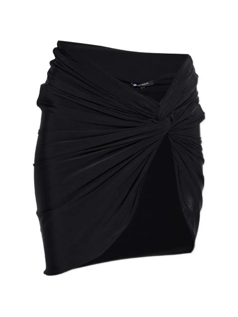 Balmain knot-detail draped mini skirt - Black - zdjęcie produktu nr 1