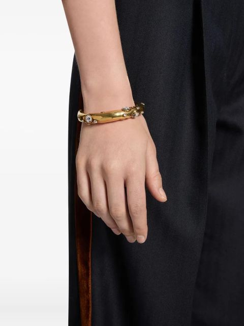 DRIES VAN NOTEN crystal-embellished cuff bracelet - 954 GOLD