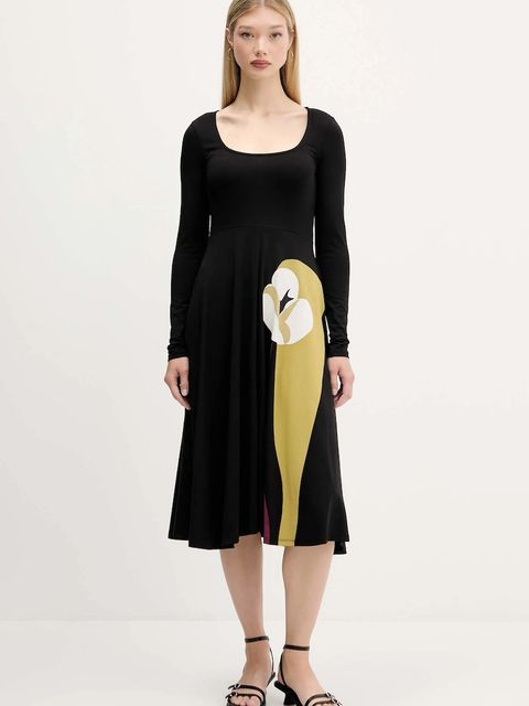 Desigual sukienka LIRIO kolor czarny 25WWVK29 - zdjęcie produktu nr 1