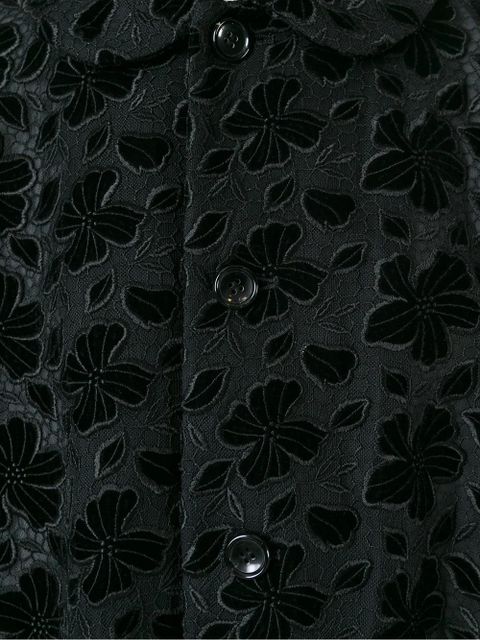 Comme Des Garçons lace butttoned coat - Black