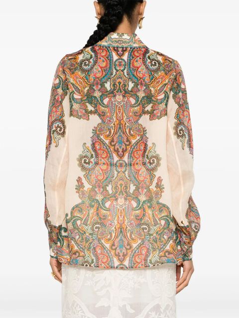 ZIMMERMANN Ottie paisley-print shirt - Neutrals