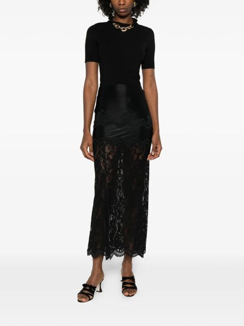 Rabanne lace midi skirt - Black