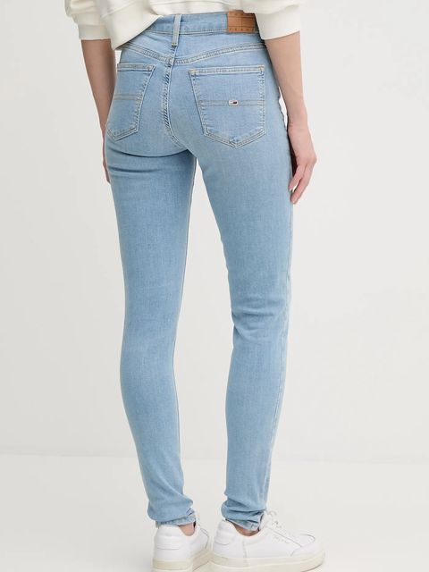 Tommy Jeans jeansy damskie kolor niebieski DW0DW20651