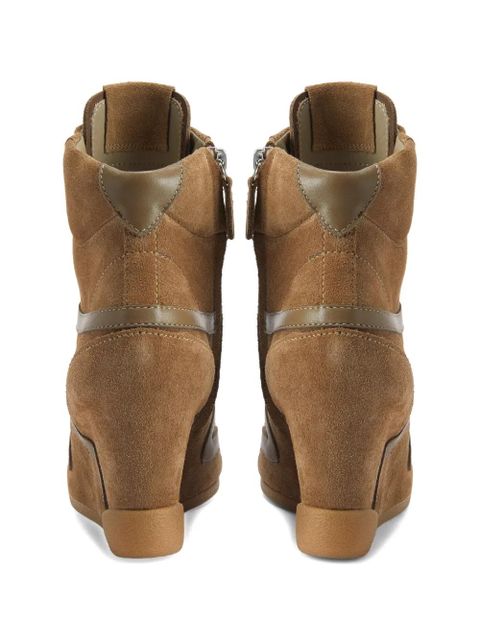 Giuseppe Zanotti Top Wedge lace-up sneakers - Brown