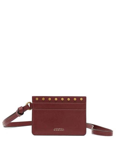 ISABEL MARANT stud-embellished cardholder - Red - zdjęcie produktu nr 1