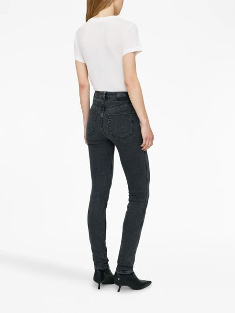 ANINE BING Beck high-rise skinny jeans - Black