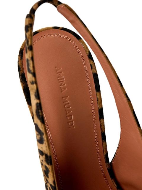 Amina Muaddi Anok slingback point pumps - Brown