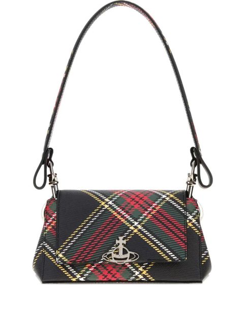 Vivienne Westwood mini Hazel plaid-print leather shoulder bag - Black - zdjęcie produktu nr 1
