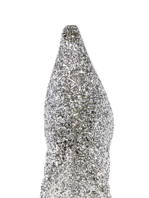 Alexander Wang Viola 60mm glitter long boots - Silver