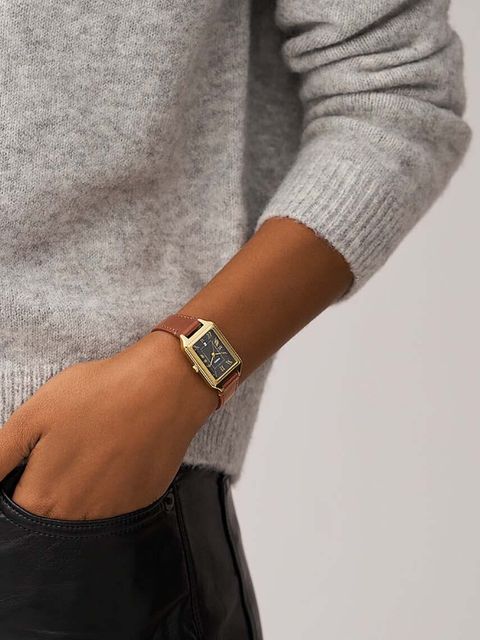 Fossil zegarek damski kolor brązowy