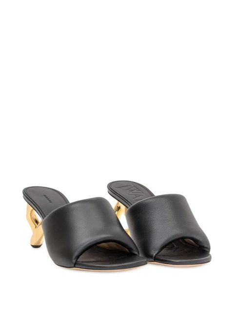 JW Anderson 69mm chain heel sandals - Black