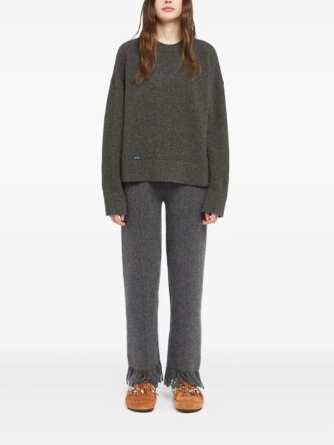 Alanui crew-neck cashmere-blend sweater - Grey