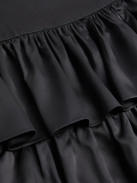 Valentino Garavani ruffled midi skirt - Black