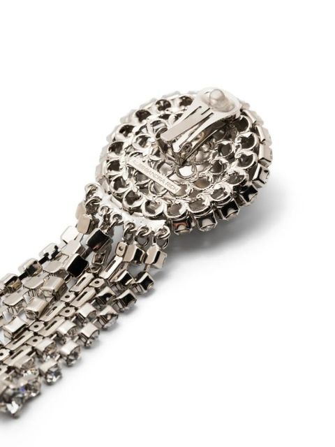 Alessandra Rich crystal-embellished dangle earrings - Silver