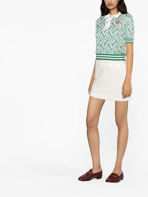 Casablanca terry cloth mini skirt - White