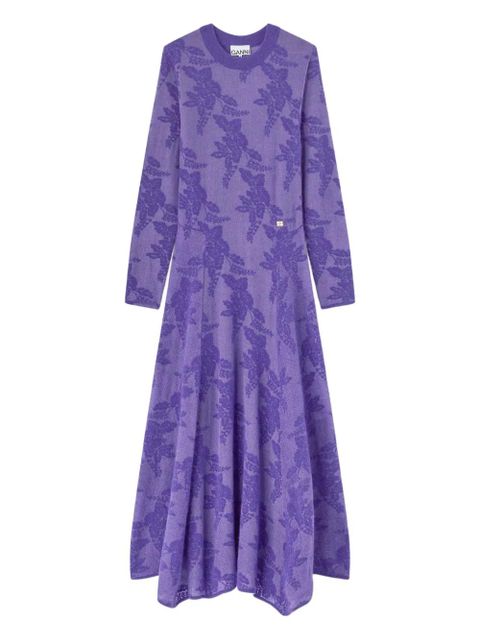 GANNI floral midi dress - Purple - zdjęcie produktu nr 1