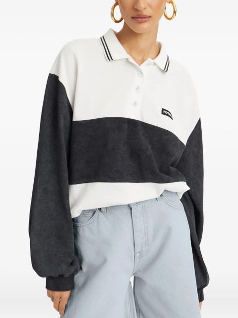 ROTATE BIRGER CHRISTENSEN organic cotton-blend polo top - White - zdjęcie produktu nr 2