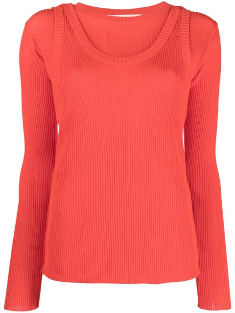Marni layered-effect ribbed-knit jumper - zdjęcie produktu nr 1