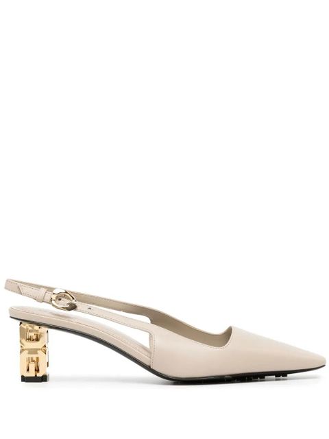 Givenchy G-cube 50mm slingback heels - Neutrals - zdjęcie produktu nr 1