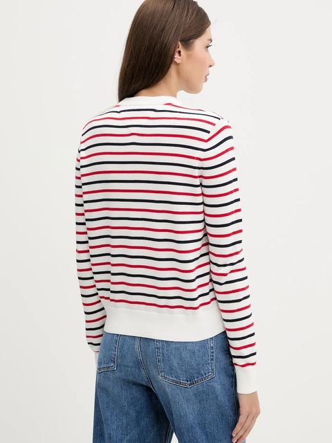 Tommy Jeans sweter bawełniany kolor bordowy lekki DW0DW20159 - zdjęcie produktu nr 2