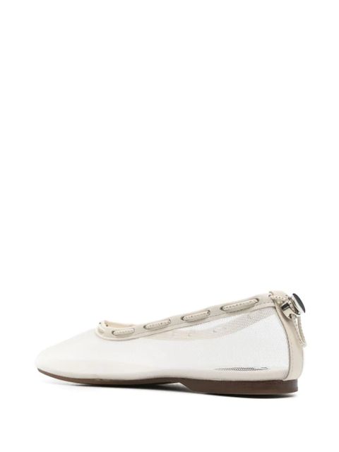 ALOHAS mesh ballet flats - White