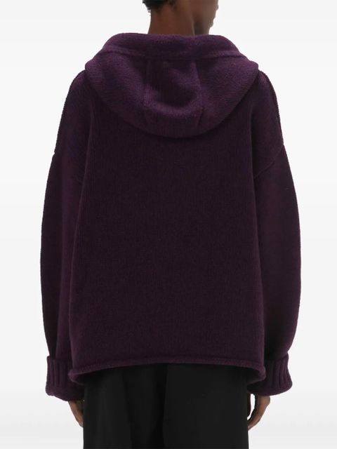 JW Anderson anchor-logo zip hoodie - Purple - zdjęcie produktu nr 2