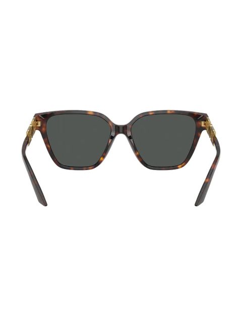 Versace Eyewear Greca strass butterfly-frame sunglasses - Brown
