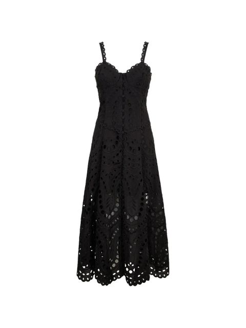 Charo Ruiz Ibiza Solace eyelet midi dress - Black - zdjęcie produktu nr 1