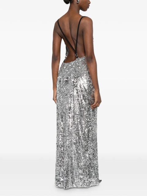 Coperni sequin-embellished maxi dress - Silver - zdjęcie produktu nr 2