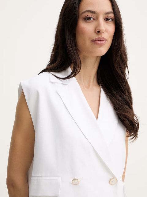 Fracomina kamizelka z dodatkiem lnu