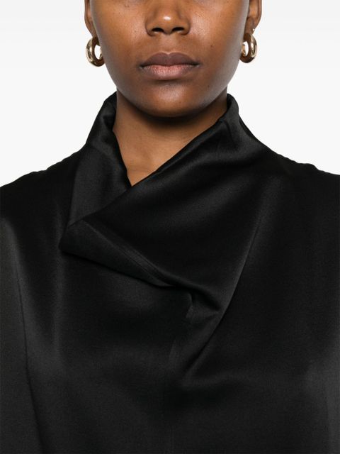 TOTEME sleeveless funnel-neck blouse - Black