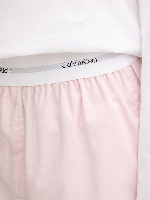 Calvin Klein Underwear piżama bawełniana damska kolor biały bawełniana LV00QS7575