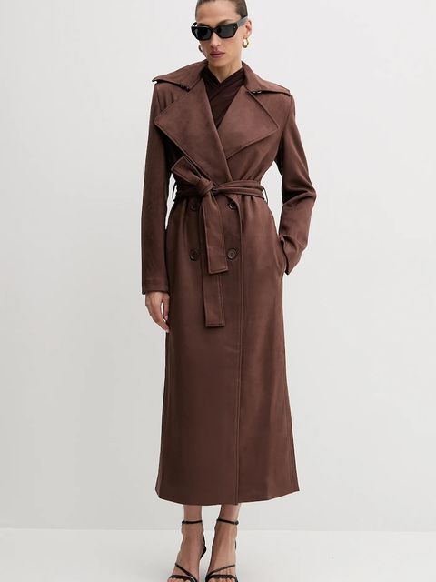 Bardot spódnica kolor brązowy midi prosta 58855SB5