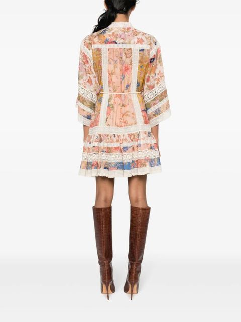 ZIMMERMANN Cira Lantern short dress - Pink