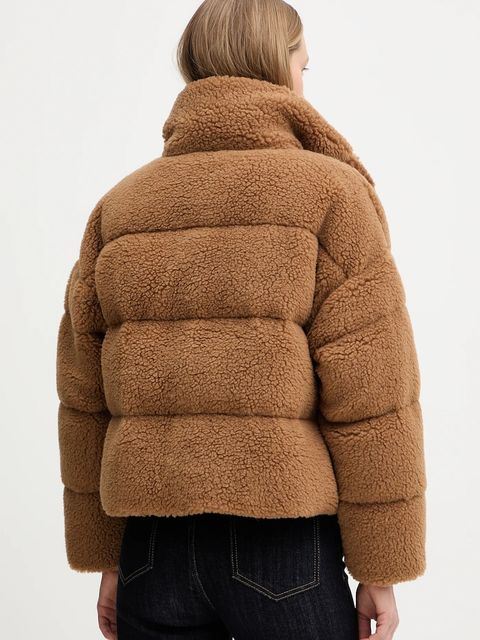 Weekend Max Mara kurtka z domieszką wełny ALFREDO kolor brązowy zimowa oversize 2525486062600