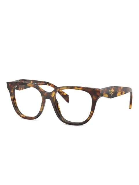 Prada Eyewear round-frame glasses - Brown - zdjęcie produktu nr 1